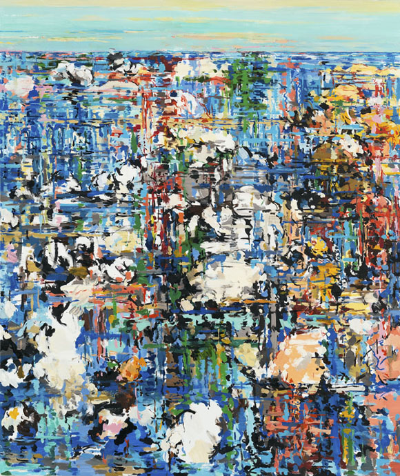 Uwe Kowski, treiben, 2014, Öl auf Leinwand, 195 x 165 cm, Foto: Uwe Walter, Berlin