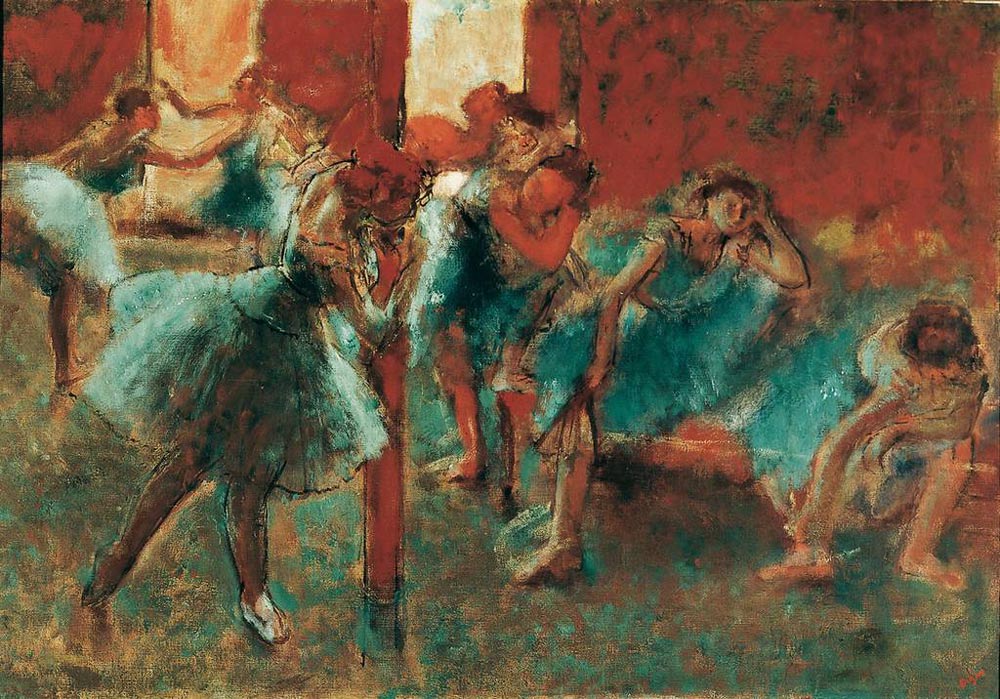 Edgar Degas: Tänzerinnen im Probensaal, um 1891. Öl auf Leinwand, 70,5 x 100,5 cm. © Von der Heydt-Museum Wuppertal