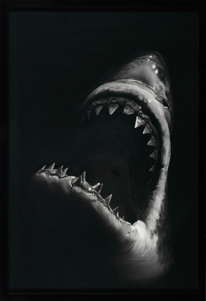Robert Longo Shark 7, 2008 Kohle auf Papier 234 x 151 cm