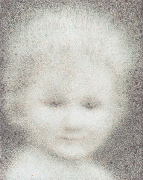 Halbschlaf Farbstift auf Papier, 17,5 cm x 14,0 cm (2014)