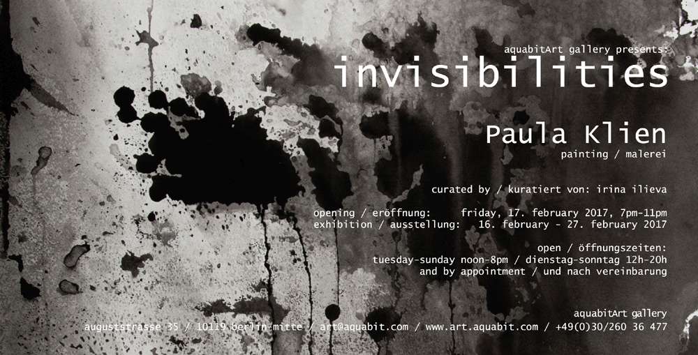 Paula Klien Invisibilities - Chinesische Tusche auf Papier und Leinwand