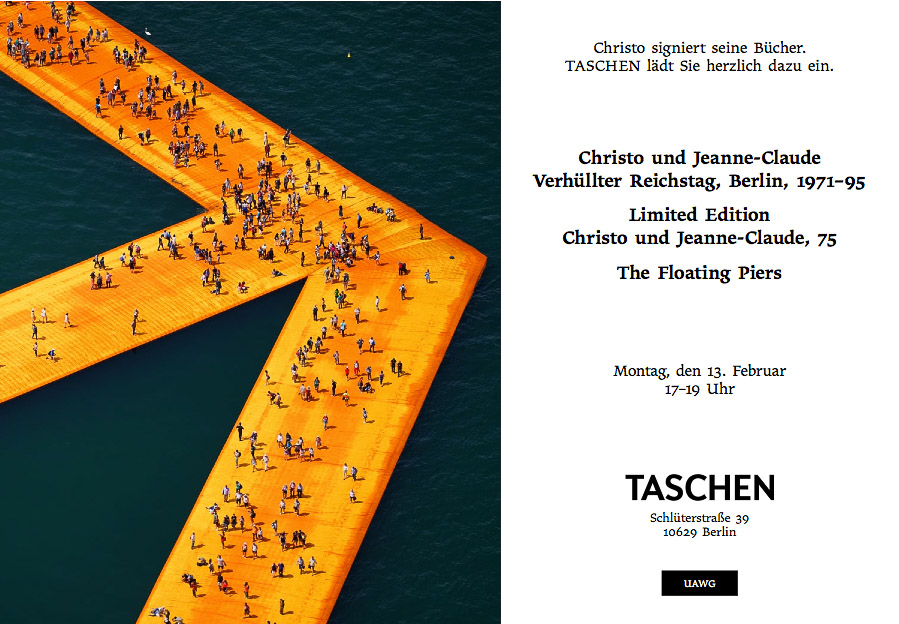 Christo signiert im Taschen Store Berlin