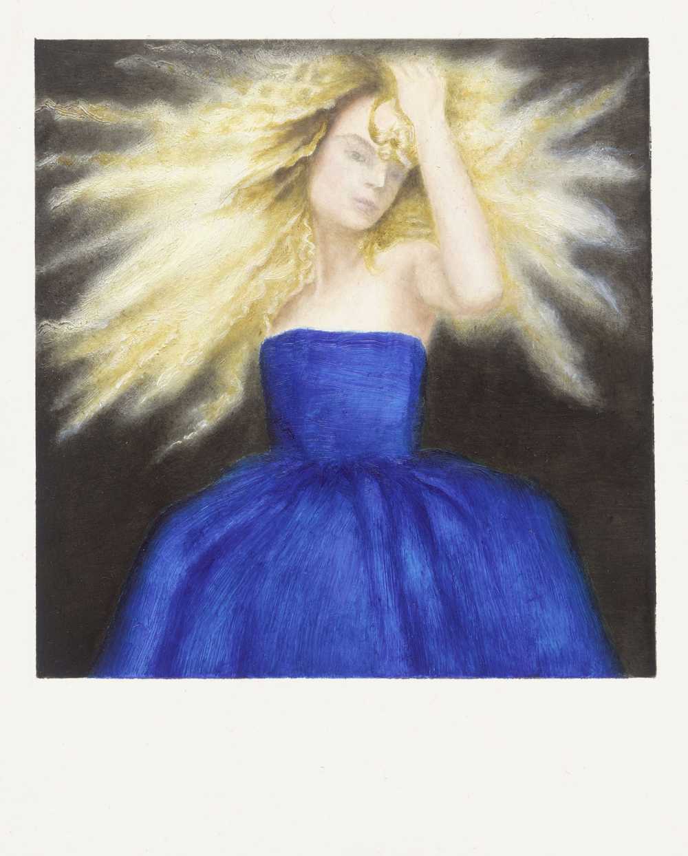 Emma Parc, Polaroid 20, 2016, Öl auf Papier, 8 x 7,6 cm, Galerie Schwind