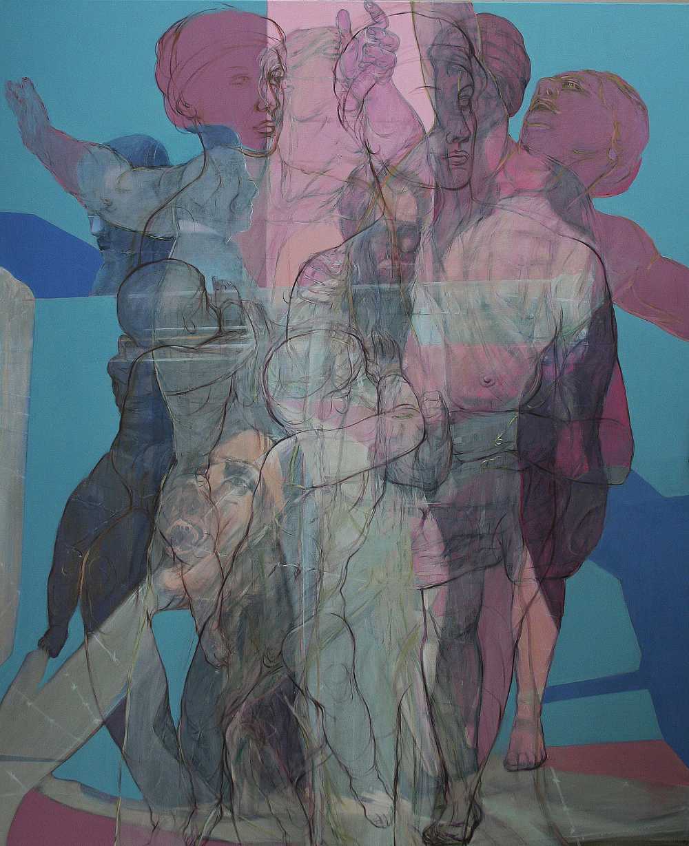 Flucht (Medea), Oil on linen, 220 x 180 cm, 2016, Antike Dispositionen, artfein GALLERY, Henri Deparade