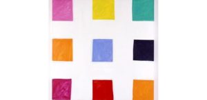 Mary Heilmann, Cabrillo, 1995, Öl auf Leinwand, 122 x 122 cm, Courtesy Collection Eric & Suzanne Syz, Schweiz © Mary Heilmann, 303 Gallery, New York, and Hauser & Wirth, Foto: Barbora Gerny-Vojtechova