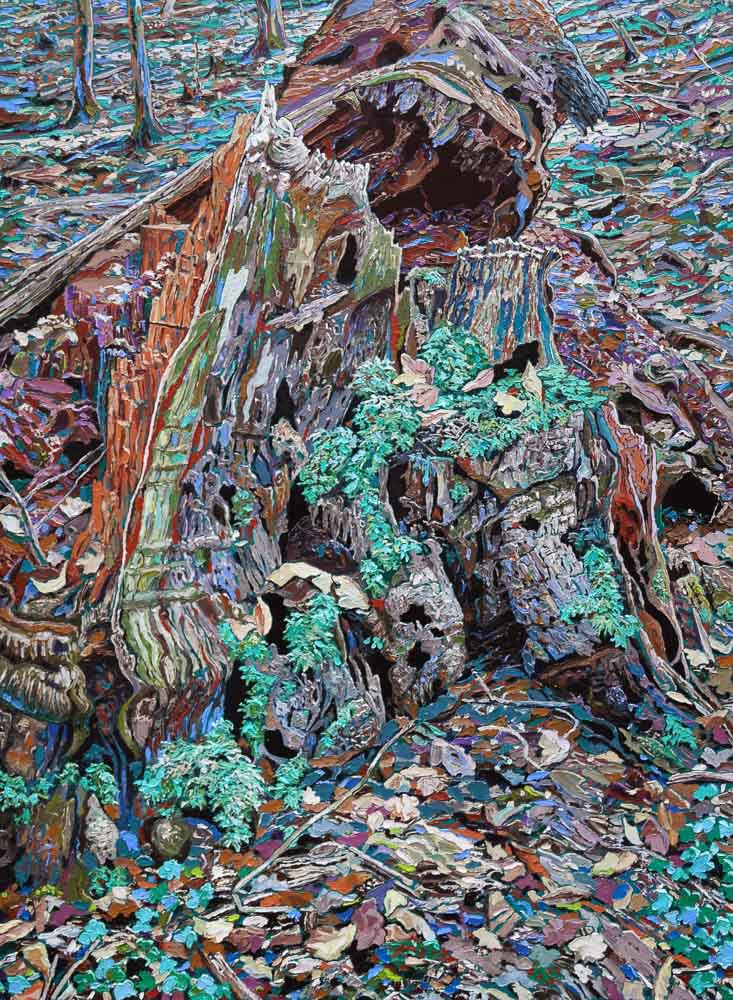 Konstantin Dery im Artgeschoss "Baumreste"