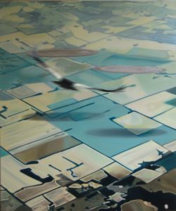 KIK FIVE - Pia Dehne, CASE FILE A3 CATEGORY REFLECTONS & SHADOWS, 2013 Oil and silver leaf on canvas- 183 x 152 cm Courtesy of Anna Jill Lüpertz Gallery, Berlin