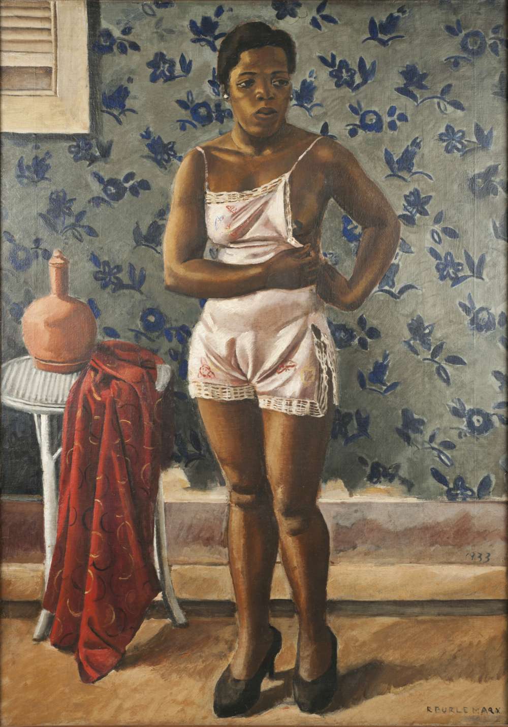 Roberto Burle Marx, Woman in a Pink Slip, 1933, oil on canvas, 39 æ x 28 in. (101 x 71.1 cm). SÌtio Roberto Burle Marx, Rio de Janeiro.