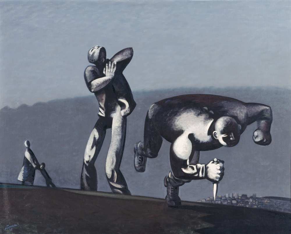 Wolfgang Mattheuer, Kain, 1965, Öl auf Leinwand auf Hartfaser, 95,5 x 118,5 cm