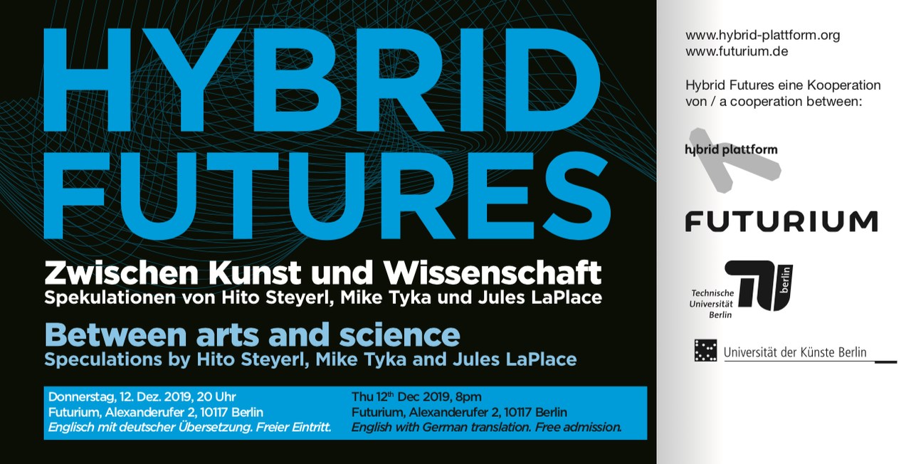 Hybrid Futures Spekulationen Im Futurium Am 12 Dezember Kunstleben Berlin Der Kunst Und Kulturkalender