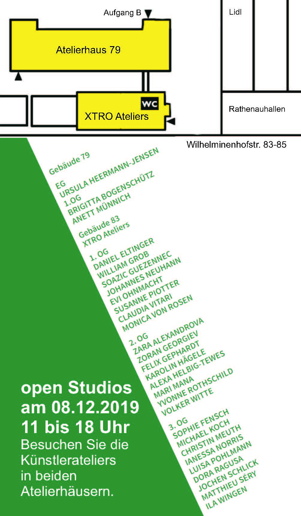 Oberschöneweide Open Studios 2. Advent KuenstlerInnen