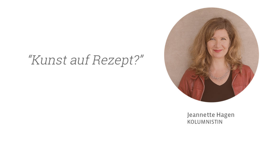 Kunst auf Rezept? Jeannette Hagen für Kunstleben Berlin