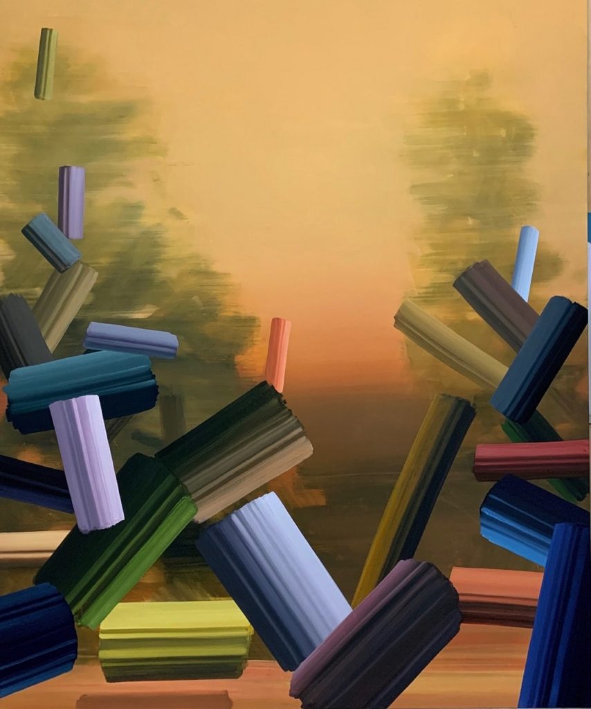 Mitte Mertens Matthias Kanter, Paar, 240 x 200 cm, Acryl auf Leinwand, 2019