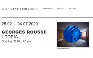 Georges Rousse UTOPIA Galerie Springer Berlin-2020