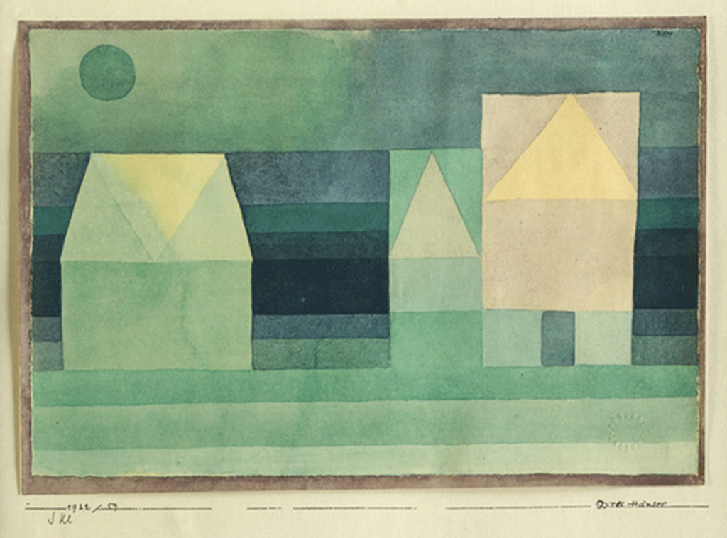 Ausgebremst Klee, Paul – Drei Häuser (1922) Edition Berggruen 1948 - Eigentum Jana Noritsch
