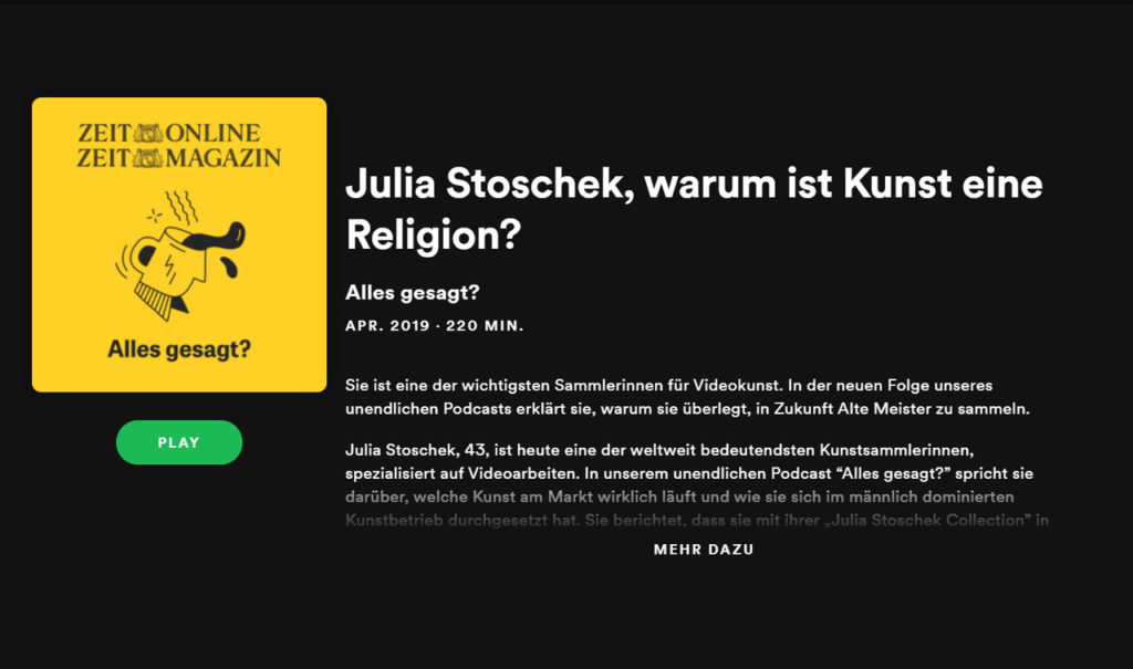 ZEIT Stoschek spotify