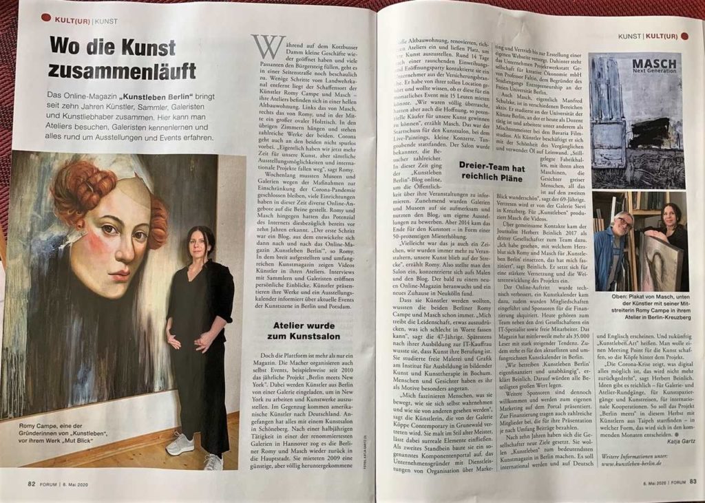 Forum Magazin Kunstleben Artikel