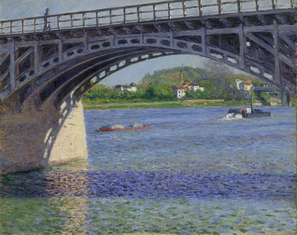 2/8 Impressionismus Gustave Caillebotte Die Brücke von Argenteuil und die Seine, um 1883, 65 x 82 cm, Sammlung Hasso Plattner