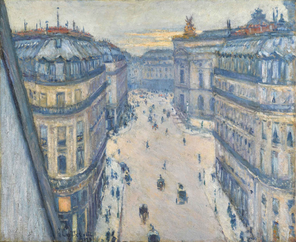 2/8 Impressionismus Gustave Caillebotte Rue Halévy, Blick aus der sechsten Etage, 1878, Öl auf Leinwand, 59,5 x 73 cm, Sammlung Hasso Plattner