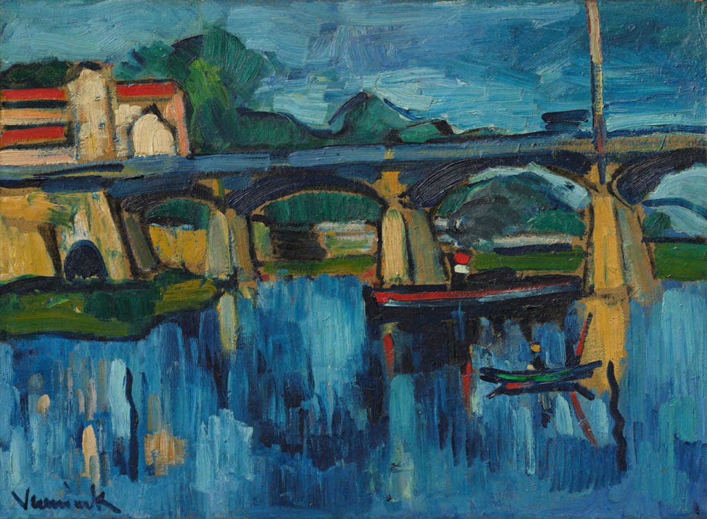 Landschaften der Fauvisten Maurice de Vlaminck Die Brücke von Chatou, 1906-07, Öl auf Leinwand, Sammlung Hasso Plattner, © VG Bild-Kunst, Bonn 2020