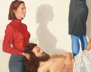 Sven Hoppler, Caritas, 2020, Acryl und Öl auf Leinwand, 40 x 50 cm