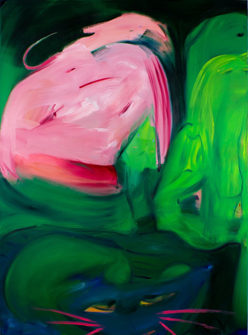 Aneta Kajzer, Katz und Maus, 2020, Öl auf Leinwand, 190 x 140cm, courtesy of CONRADS & the artist