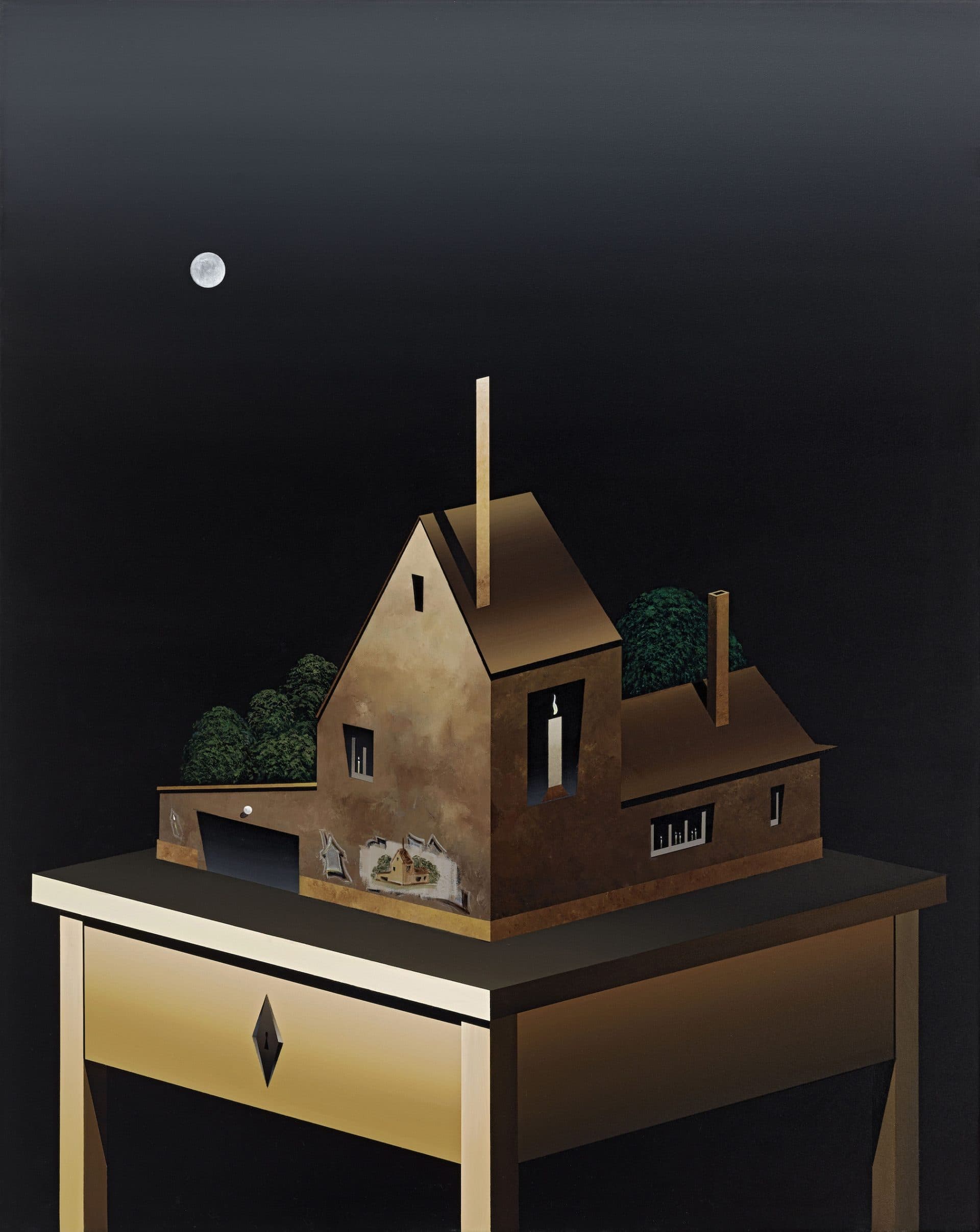 Titus Schade, Modelltisch – Großes Gemeindeamt, 2021. Courtesy Galerie EIGEN + ART Leipzig/Berlin. Photo: Uwe Walter, Berlin