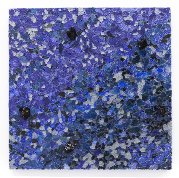 Alteronce Gumby, I said, what I said, 2022, 61 × 61 cm / 24 × 24 in, Glass and gemstones on panel