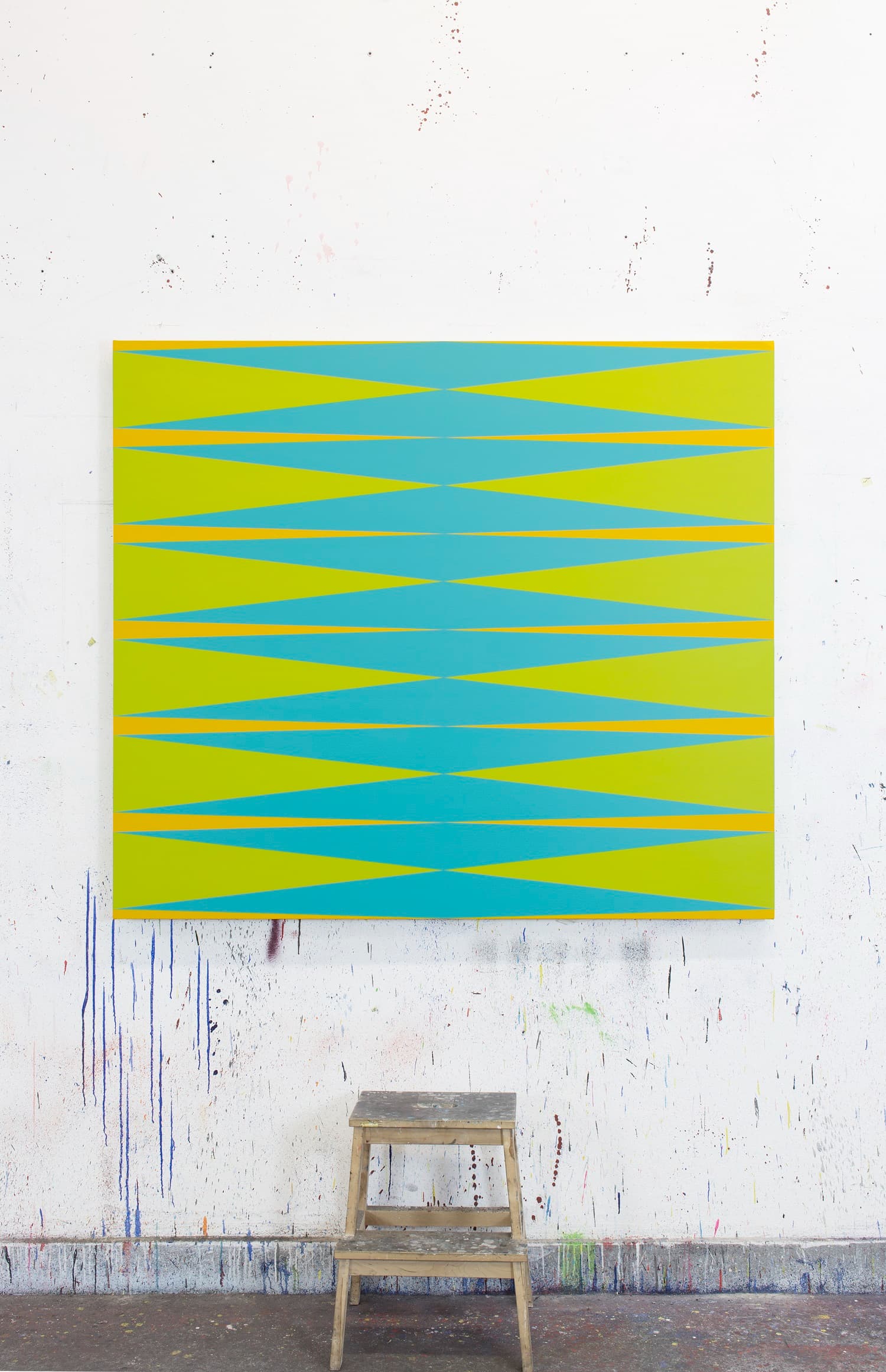 Pablo Griss - Color Magnetic Field.135x155cm Acrylic on linen.2022