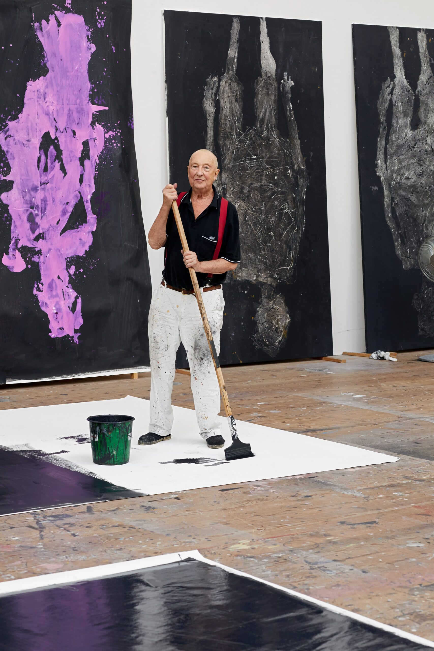 Georg Baselitz in his studio, Ammersee 2019. Photo: © Martin Müller, Berlin