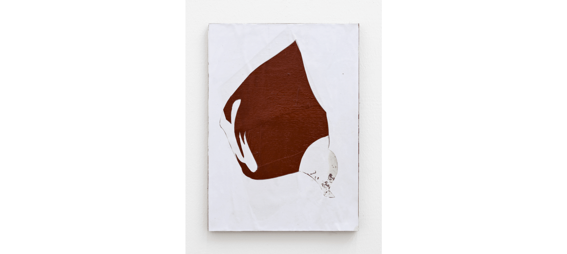 Ohne Titel (aus der Serie „Images"), 2020 Oil and paper on MDF 11 4/5 × 8 3/10 in 30 × 21 cm