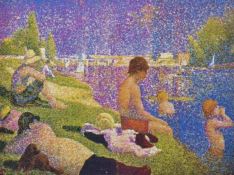 Holger Bär, Badende, 2022, Acryl auf Leinwand, 60 x 80 cm