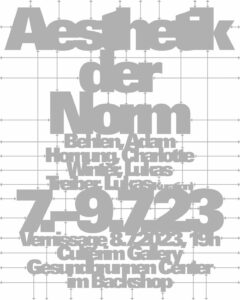 Ästhetik der Norm - Culterim Galerie