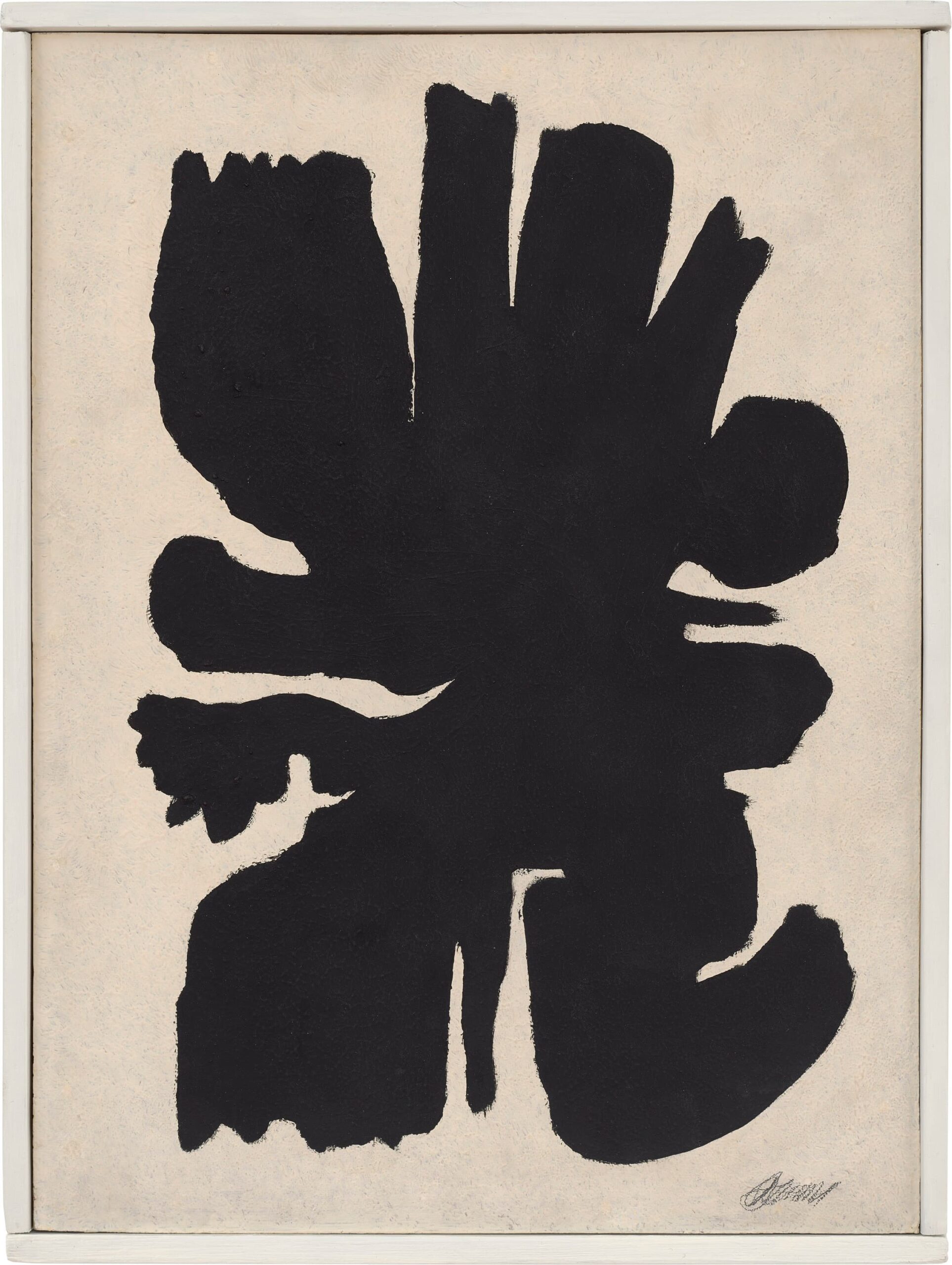 Willi Baumeister, ARU 13, 1955, Öl mit Kunstharz auf Hartfaserplatte, 36,5 x 27 cm, Courtesy & Copyright: Galerie Friese, Foto: Eric Tschernow, Berlin