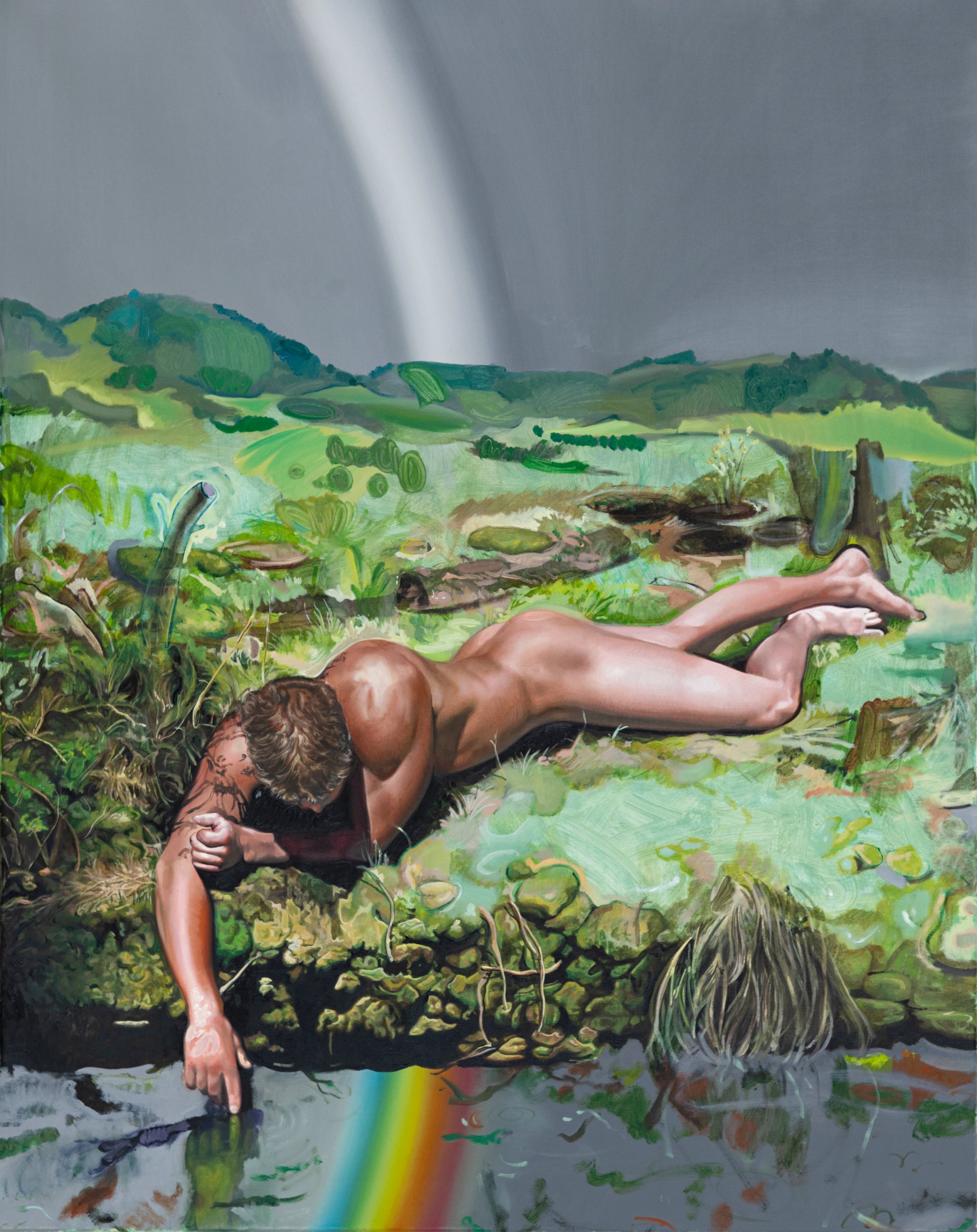 The narcissus effect, 2023 Oil and acrylic on canvas 100 x 80 cm | 39 x 32 in