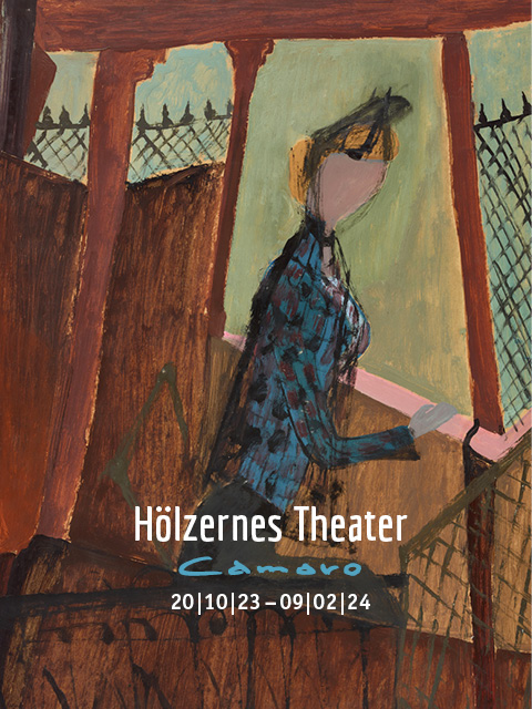 HÖLZERNES THEATER. Eine Ausstellung mit Gemälden von Alexander Camaro und Fotografien von Marcel Krummrich.