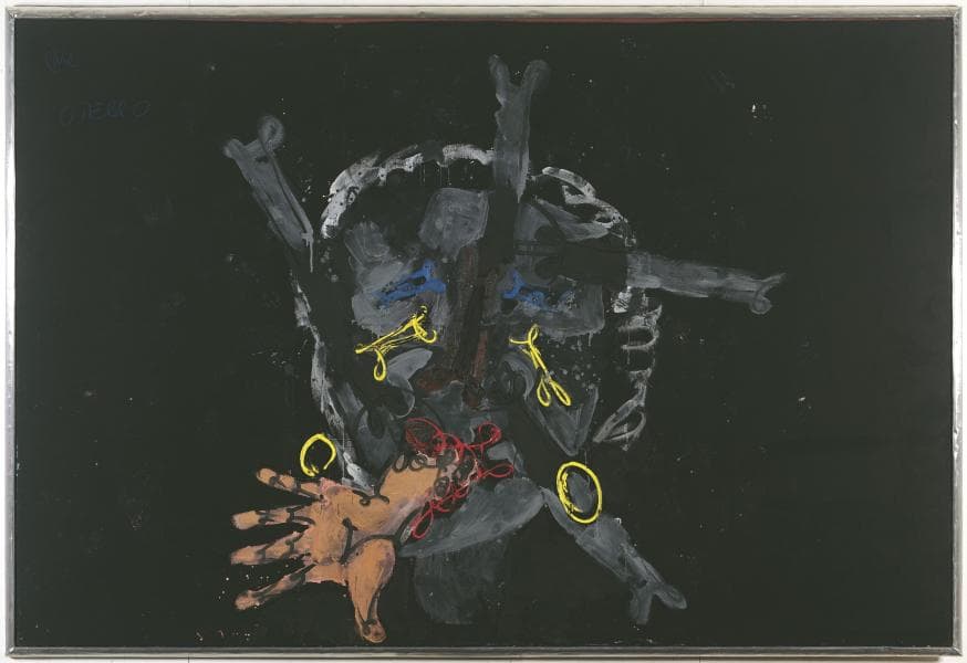 Markus Lüpertz "Otello" 1996, Öl auf schwarzem Samt, 200 x 300 cm