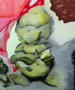 Juno Rothaug, Gestern war alles aus Marzipan, 2025, oil on canvas, 120 x 100 cm