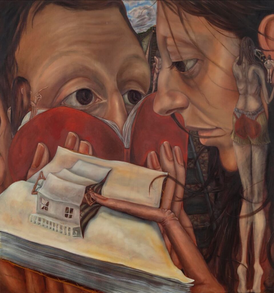 Nour El Saleh Nail bite 2025 oil on canvas 165 x 155 cm 65 x 61 in