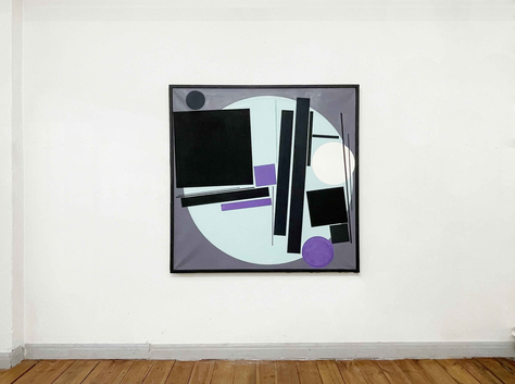 Günter Fruhtrunk, o.T., 1956, Öl auf Leinwand, 150 x 150 cm