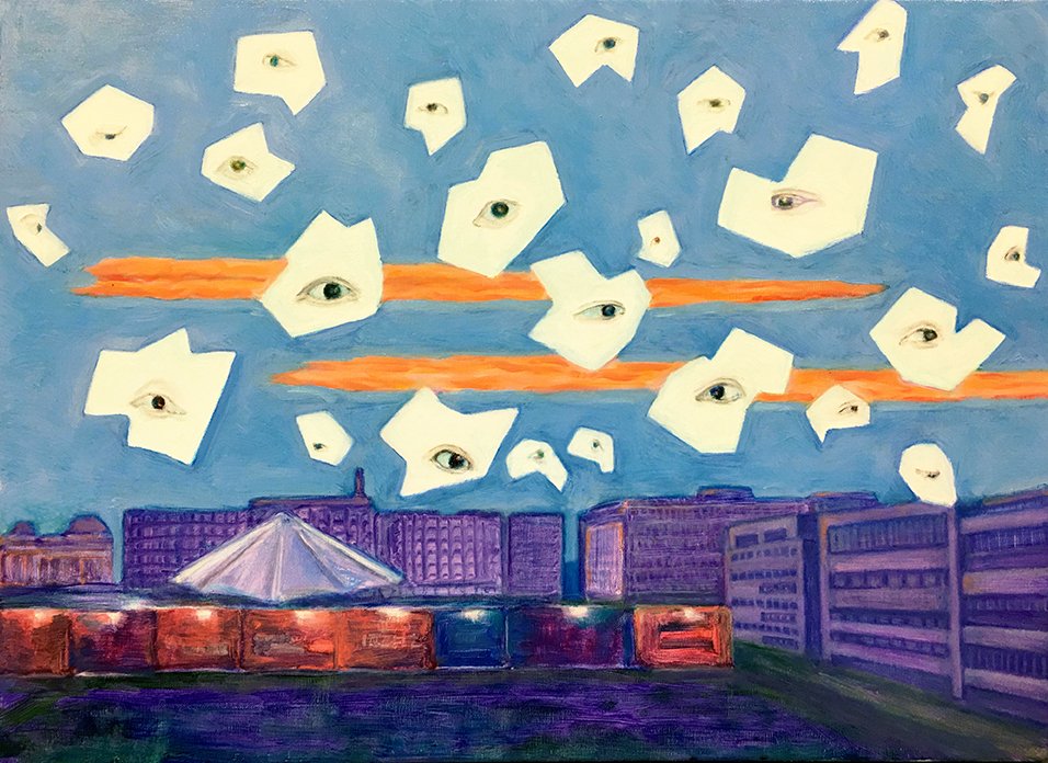 Nanaé Suzuki, Dusk, Berlin, 50 x 70 cm, Öl auf Leinwand, 2025