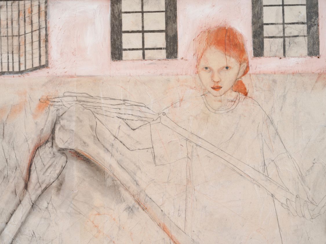 Vernissage Hoppers zu Besuch bei Kraupa-Tuskany Zeidler: Emma Rose Schwartz, Giant Skeleton.