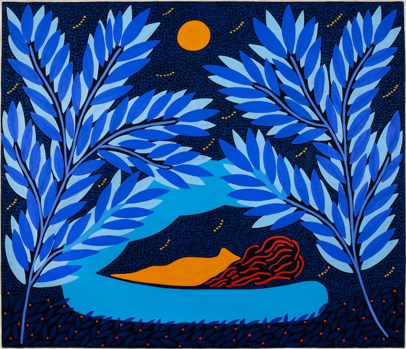 Vernissage Hoppers zu Besuch bei Kristin Hjellegjerde Gallery: Anders Scrmn Meisner, Picked an Orange for a Renaissance Girl.