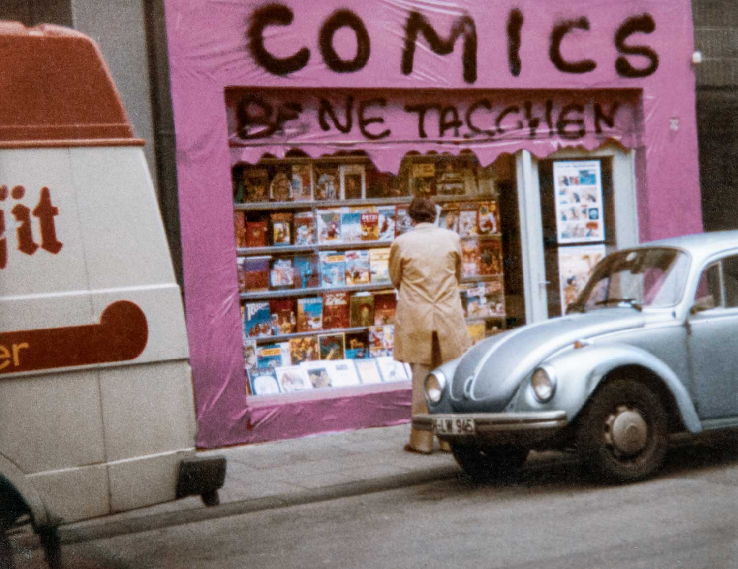 Der legendäre pinke Laden in Köln (mit VW Käfer)© Foto: Rita Kohmann