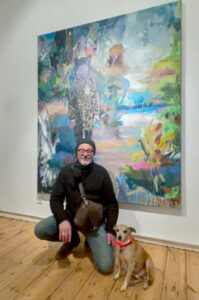 Vernissage Hoppers zu Besuch bei bleibtreudrei berlin: Gerard Waskievitz Tiger in der Landschaft