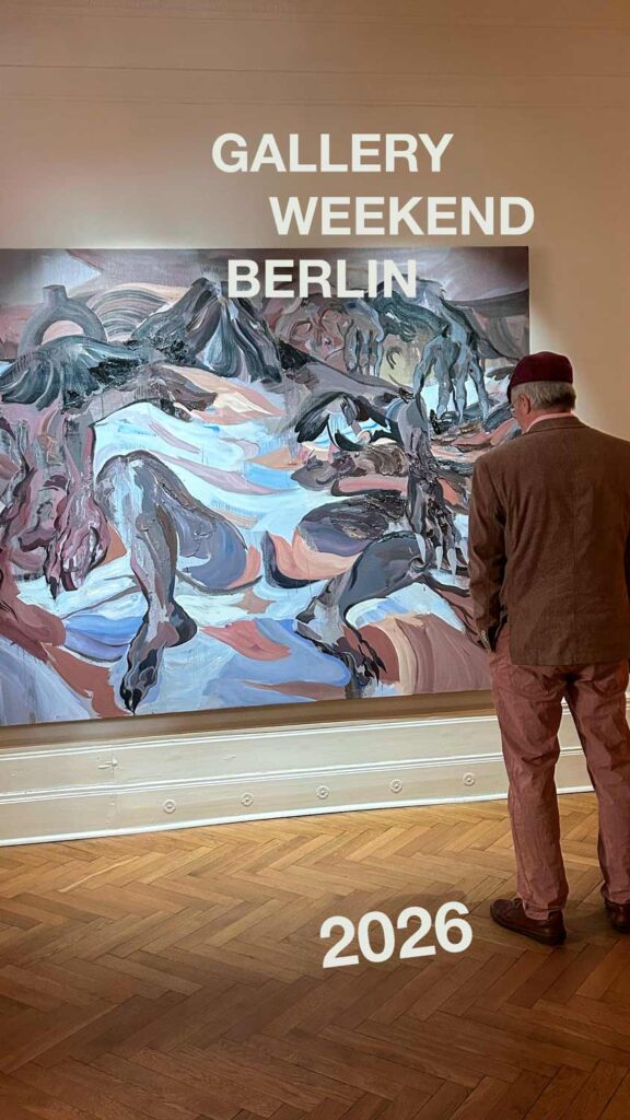 Vernissage-Stimmung und zeitgenössische Kunstwerke beim Gallery Weekend Berlin 2026.