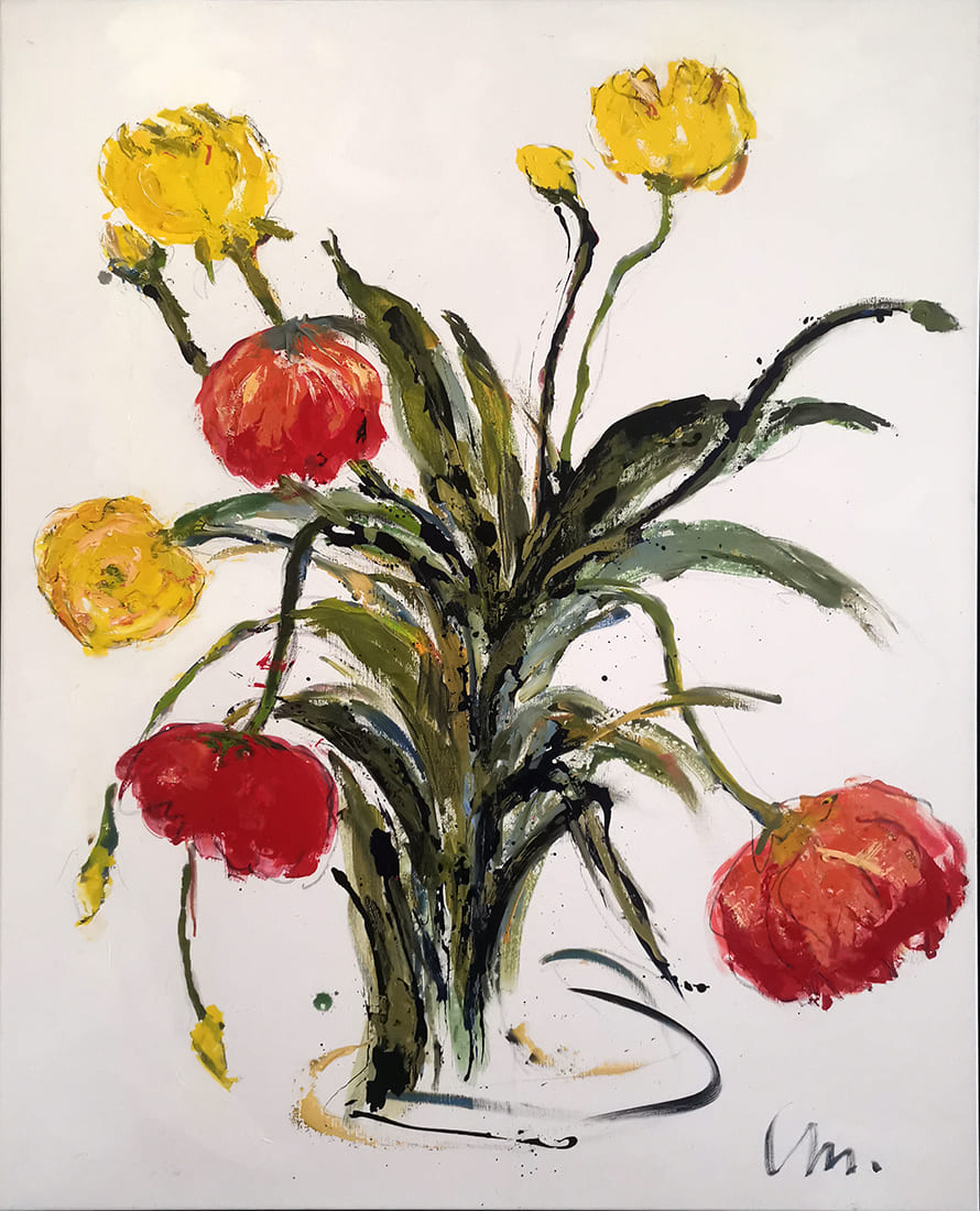 Vernissage Hoppers zu Besuch bei der Galerie Feinart: Christine Jackob-Marks, „Millesfleur"