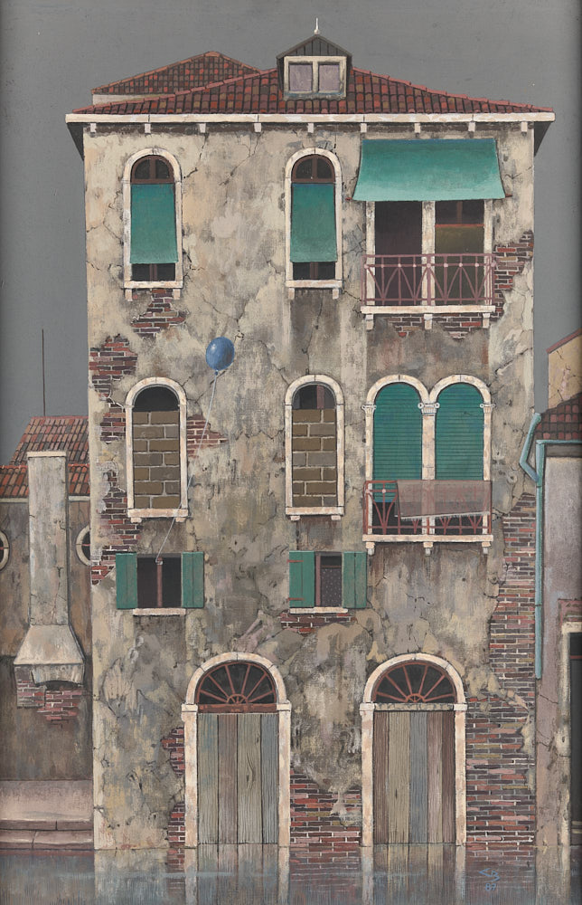 Vernissage Hoppers zu Besuch bei der Galerie Schwind: Günther Blau, „Haus in Venedig", 1987