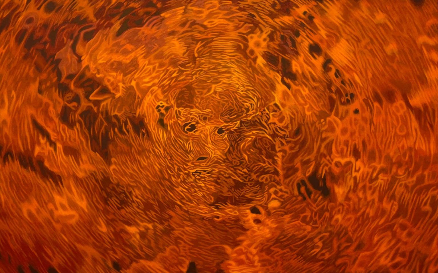 Vernissage Hoppers zu Besuch bei PANDA platforma: Denis Oding, „Feuergeist"