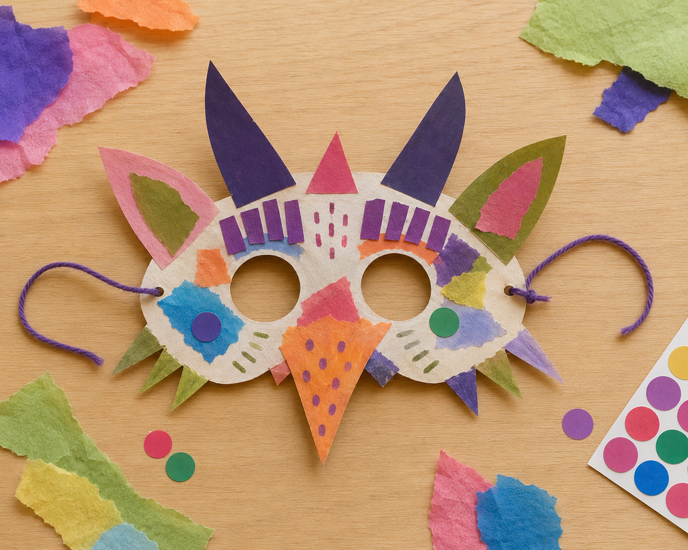 Maskenwesen aus Papier (Kinder- und Familienworkshop)